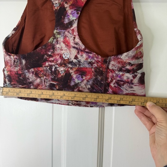Lululemon Athletica Red Pink Fitted Crop Sports Top Size 8 - Picture 6 of 7
